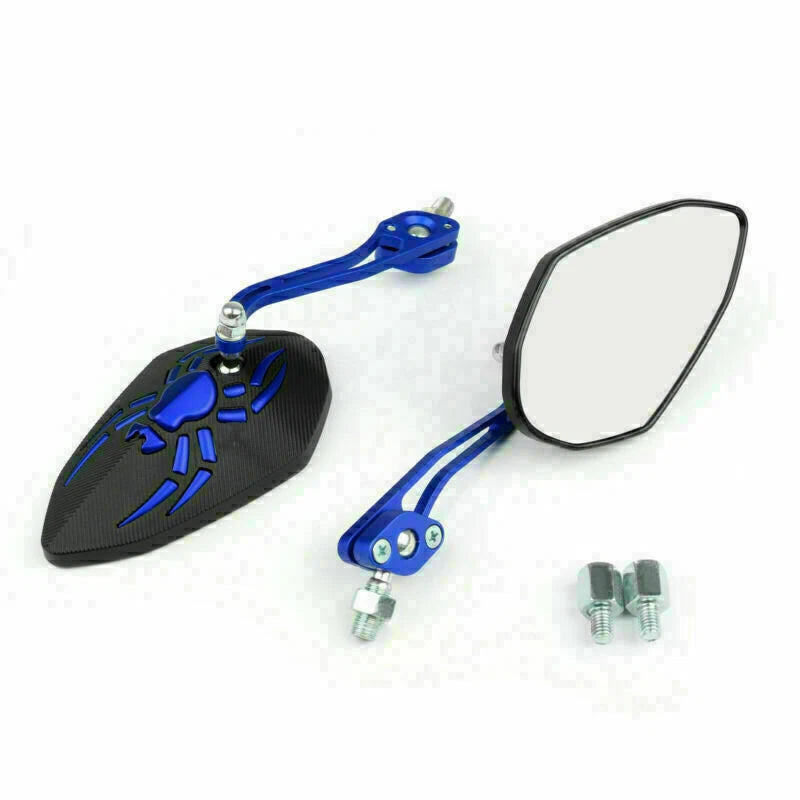 Universal 8mm 10mm Motorcycle Rear View Side Mirrors Bl T9