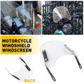 Universal Motorcycle Headlight Windscreen for 5"-7" Clear Headlight