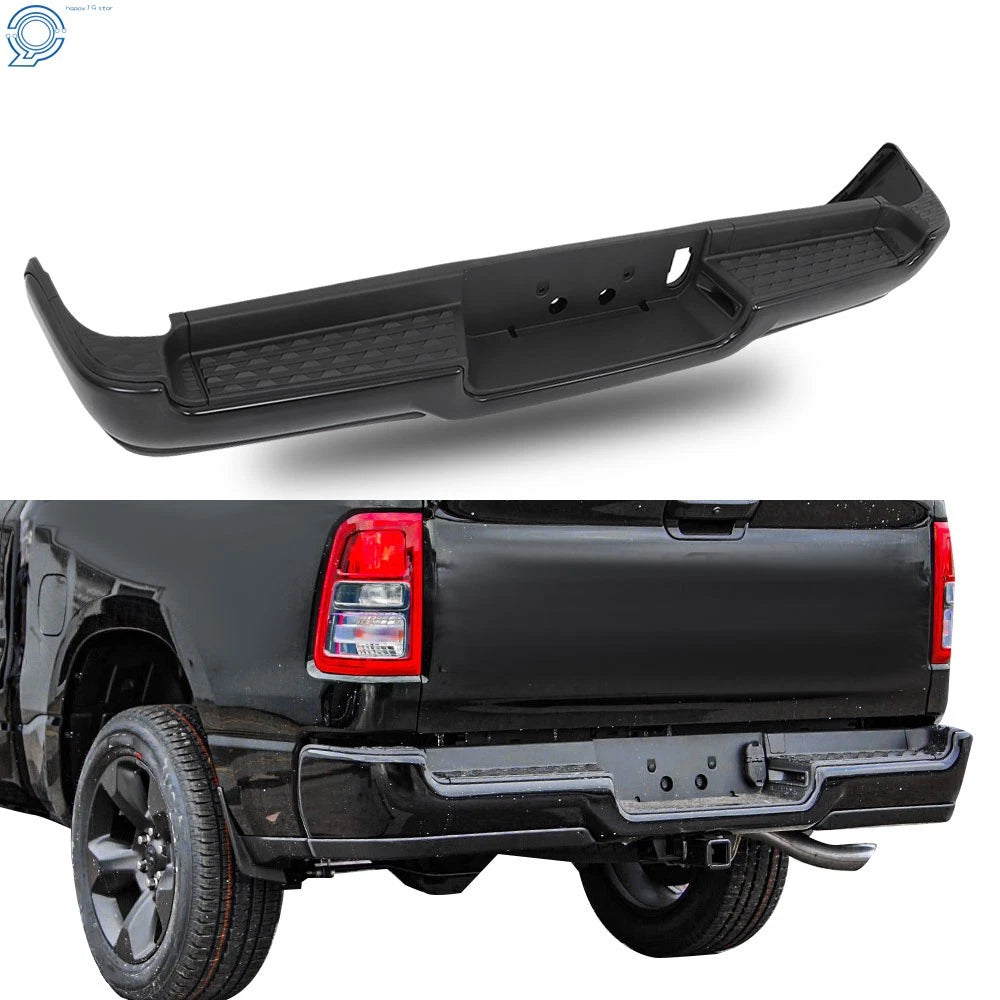 Rear Bumper Assembly for RAM 1500 (2019–2023) W/o Dual Exhaust, Black