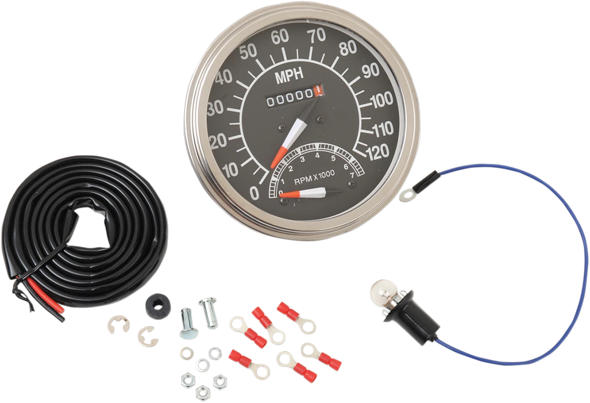 5" Speedometer with Tachometer for Harley FL (1968–1984) Black