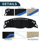 Dashboard Cover Mat for Toyota 86 (ZN6) (2012) Black Blue Sun Protector