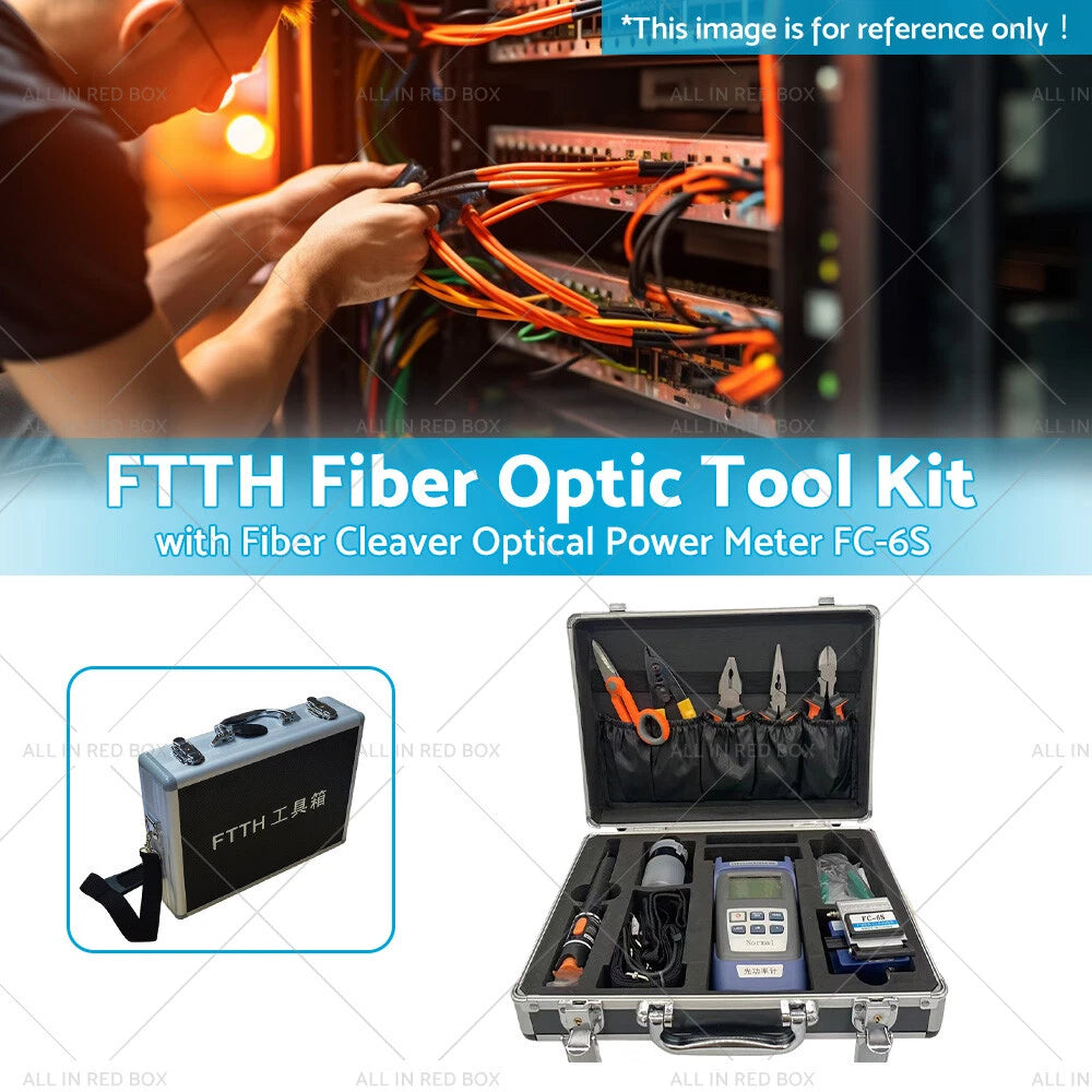 FTTH Fiber Optic Tool Kit with Cleaver & Power Meter FC-6S