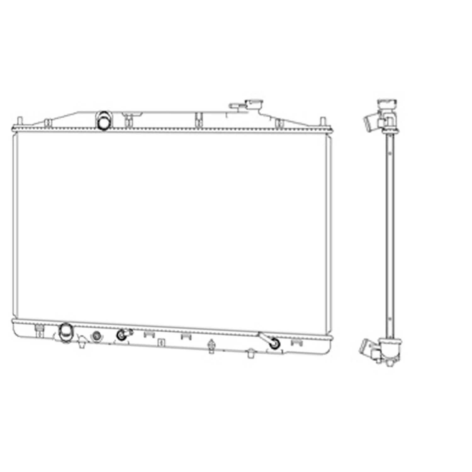 Replacement Plastic Aluminum Radiator for Honda Odyssey (2014–2017)