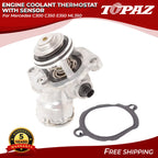 Engine Coolant Thermostat Assembly with Sensor for Mercedes C300 C350 (2008–2015)