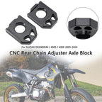 CNC Rear Chain Adjuster Axle Block for Suzuki DRZ400SM 400S 400E (2005–2024) Black