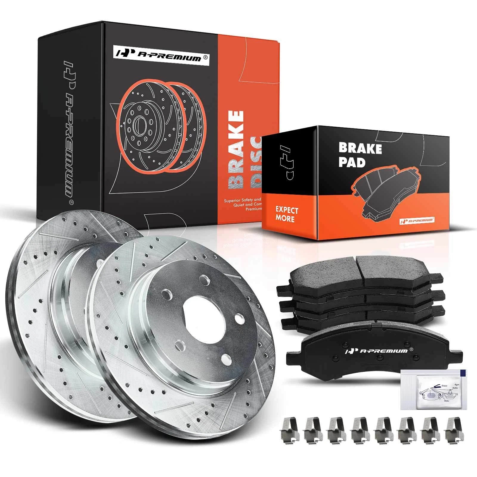 Front Drilled Brake Rotors & Ceramic Pads for Ram 1500 (2006–2010)