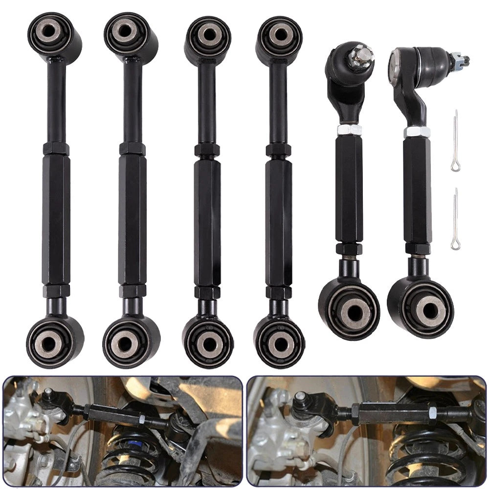 6pcs Rear Upper & Lower Control Toe Camber Arms for Acura TSX (2004–2008)