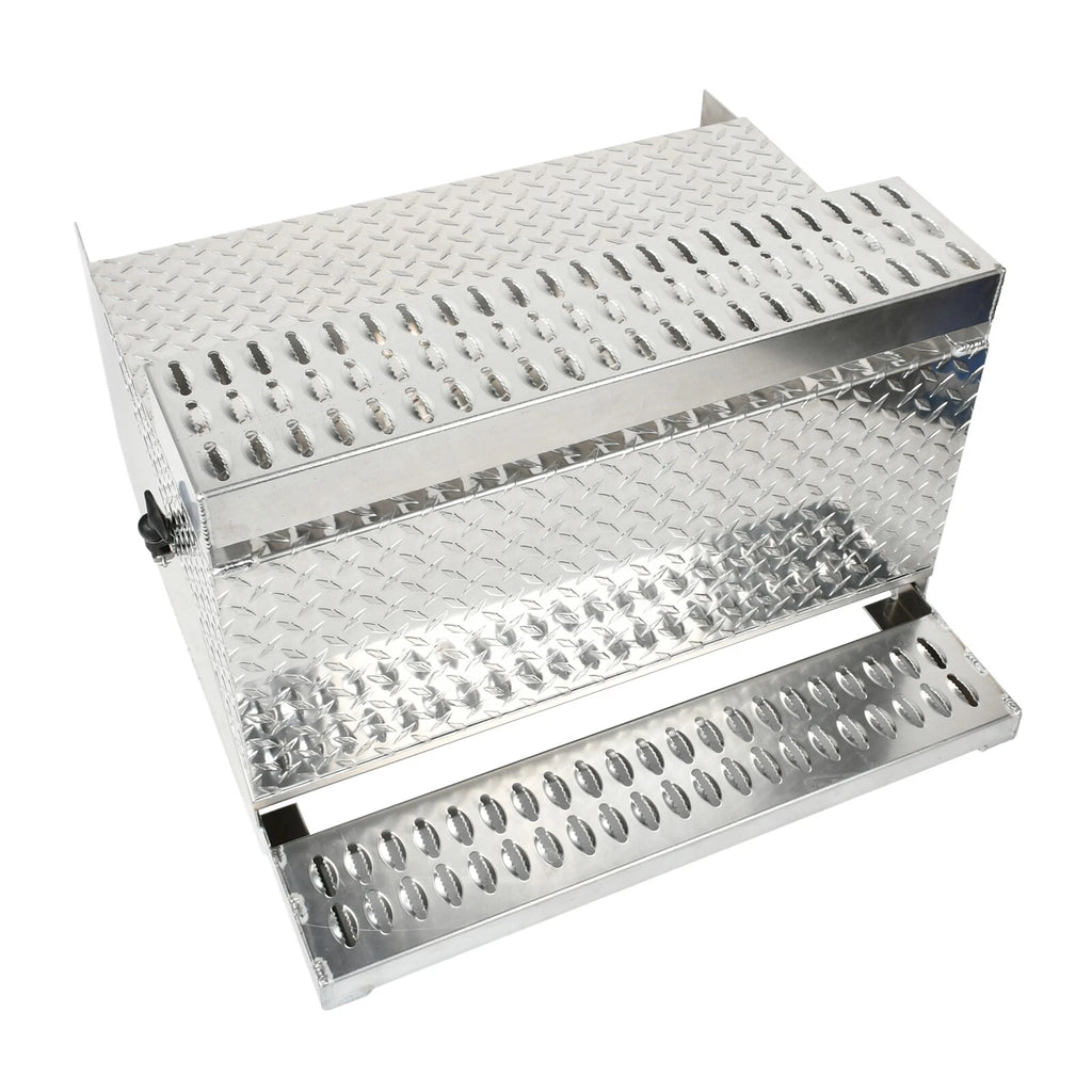 Aluminum Diamond Plate Step Tool Box for Peterbilt 378 379 389 (31"x30"x19")