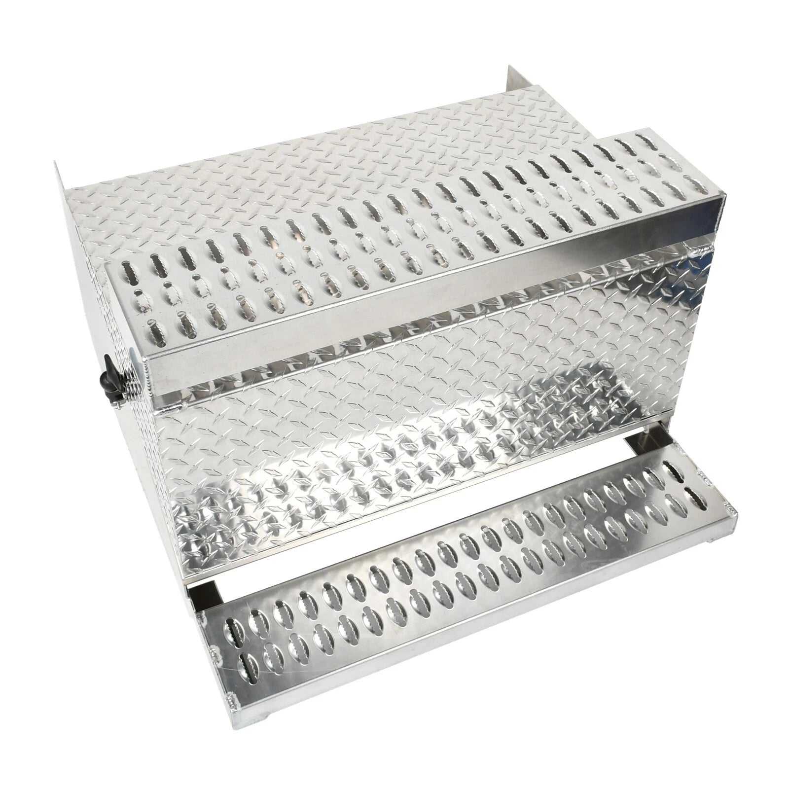 Aluminum Diamond Plate Step Tool Box for Peterbilt 378 379 389 (31"x30"x19")