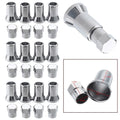 Set of 12 TR413 Chrome Tire Valve Stem Caps for Universal Fit