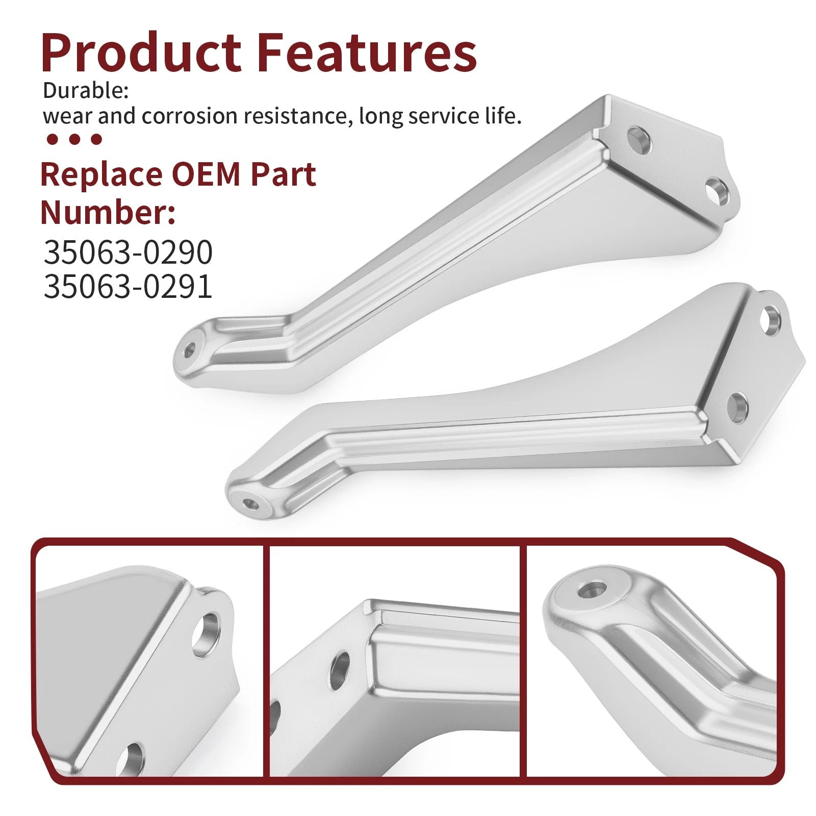 Set of 2 Rear Fender Brackets for Kawasaki KFX450R (2008–2014)