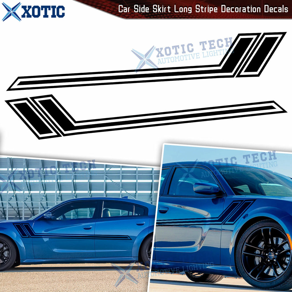 Side Skirt Fender Hash Graphics Vinyl Sticker for Dodge Challenger (2008–2023)