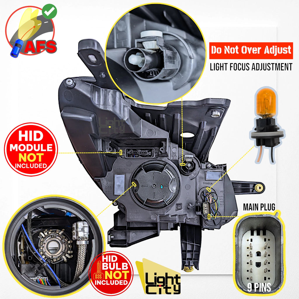 HID Headlight for Buick Enclave (2013–2017) AFS Driver LED DRL LH