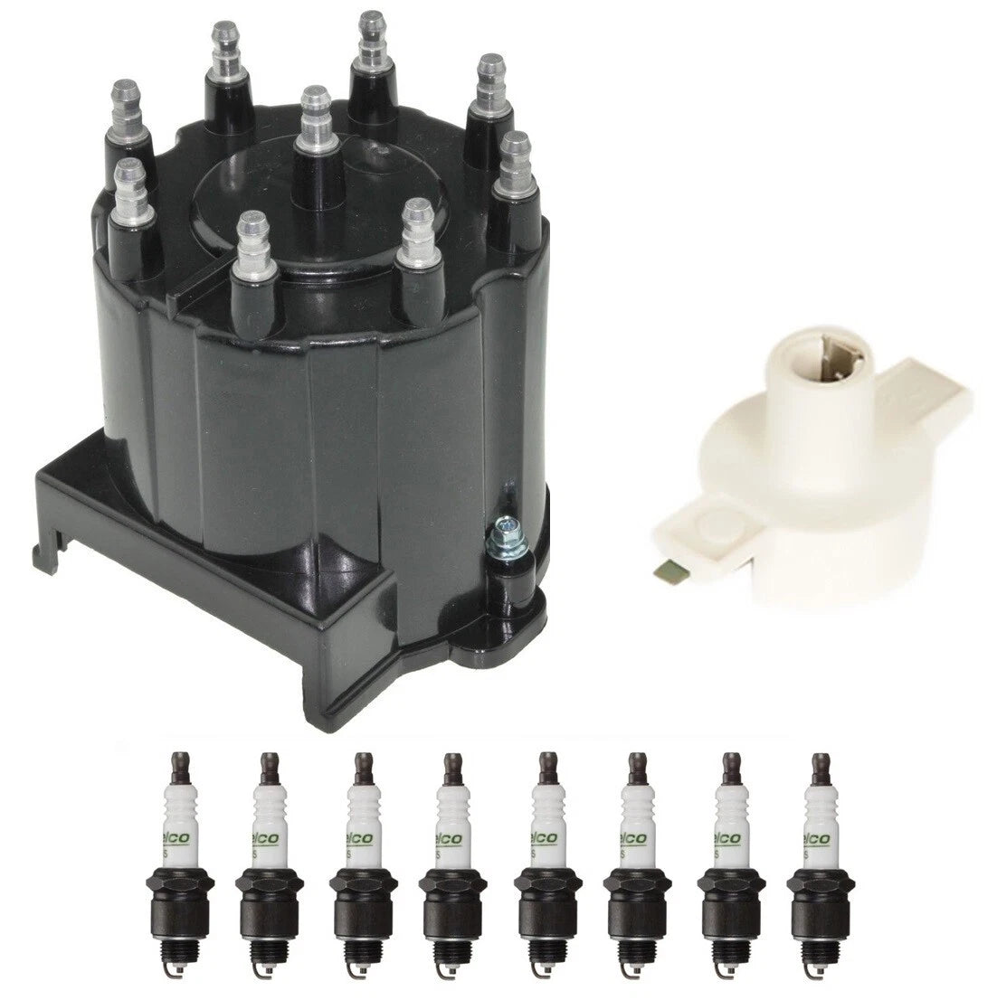 Distributor Rotor Cap & Rapidfire Spark Plugs Kit for Camaro Firebird (V8)