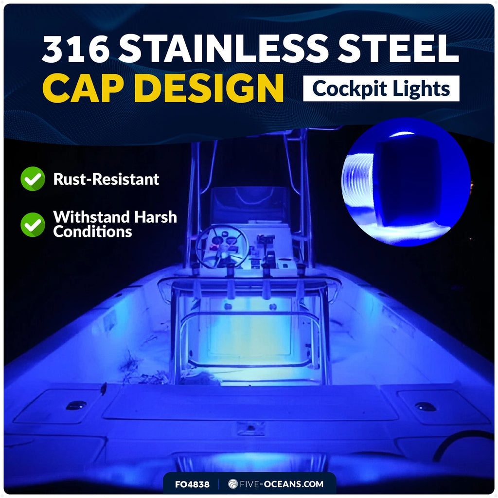 Set of 4 LED Courtesy Lights for Universal Vehicles (1-5/16" Square)