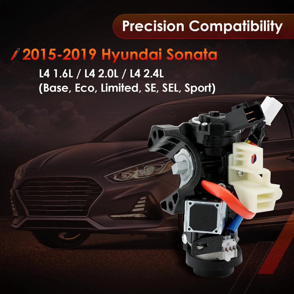 Ignition Lock Cylinder Switch & Housing w/ Key for Hyundai Sonata (2015–2019)