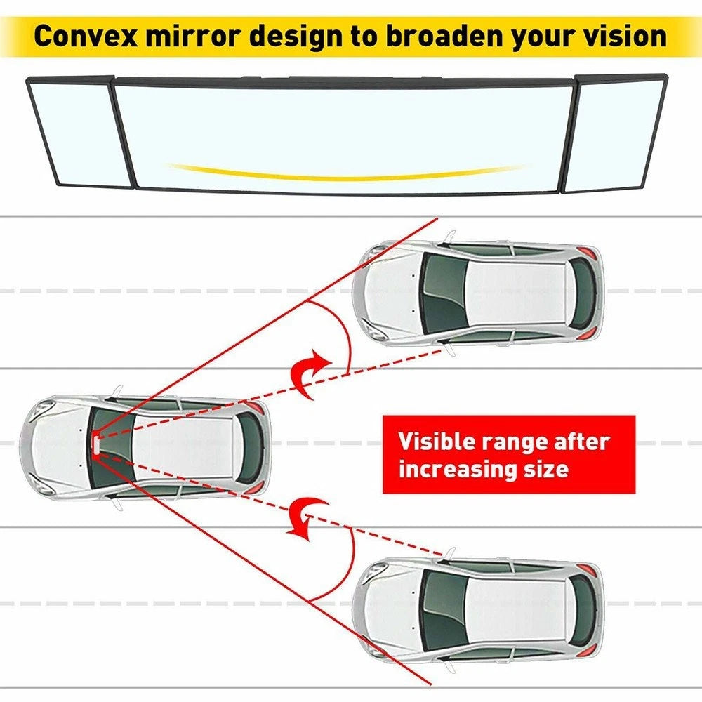 Large Vision Wide Angle Blindspot Rear View Mirror for Pickup (USA)