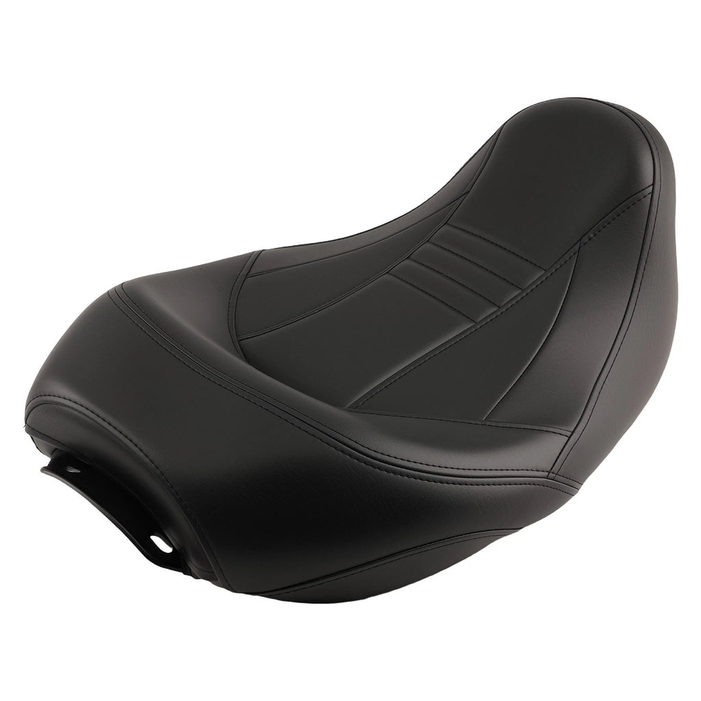 Black Low Profile Driver Seat for Harley Touring (2009–2024) Leather