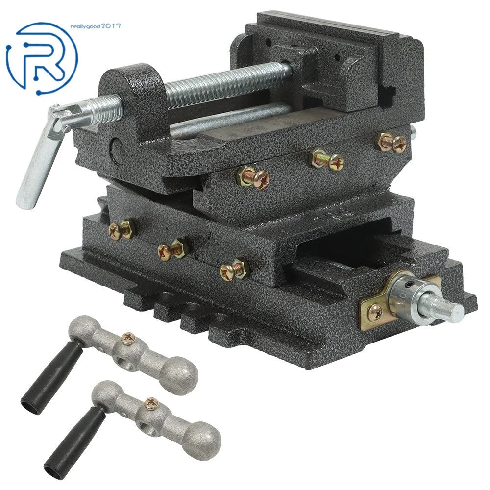 2" Cross Drill Press Vise for Heavy Machine Slide Metal Milling