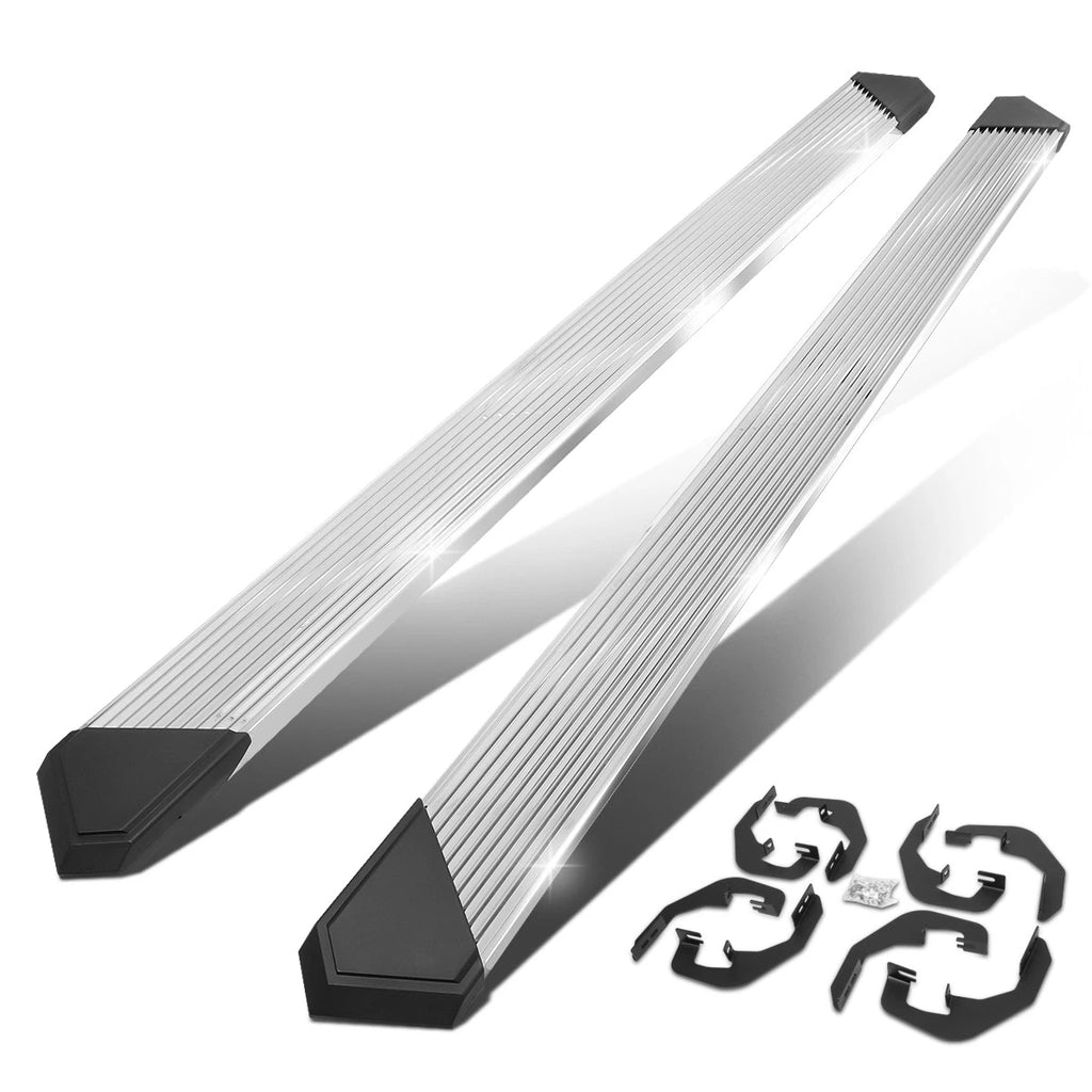 Set of 2 Pleated Step Bar Running Boards for Silverado Sierra Crew Cab (2007–2019)