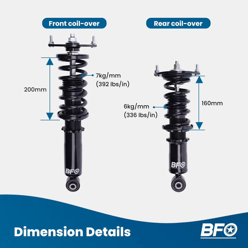 BFO Coilovers Lowering Kit for Mazda Miata MX5 (1990–2005) Adjustable Height