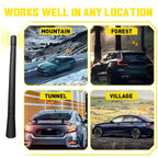 7" Short Black Antenna Mast for Chevy Silverado (2006–2025)