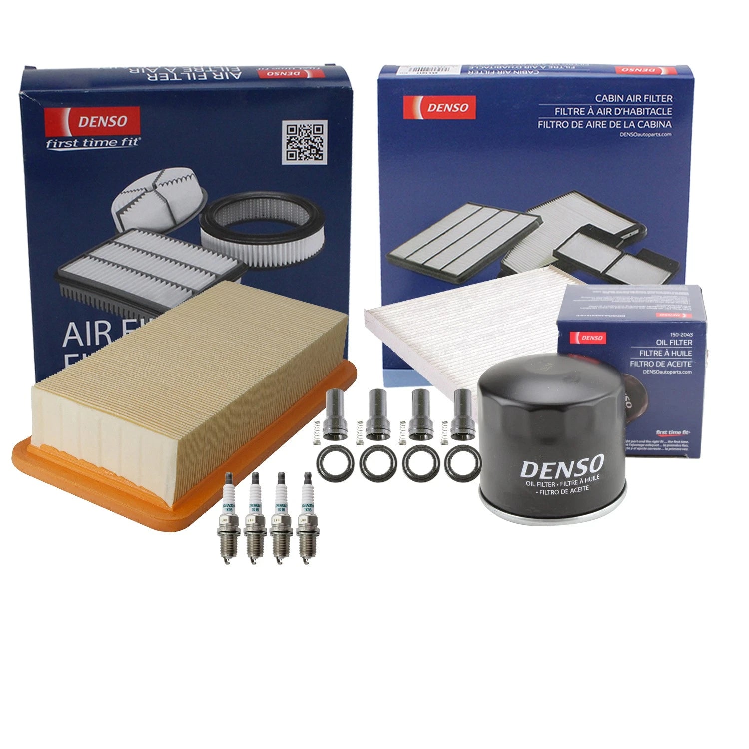 Tune Up Kit 4 Spark Plugs & Boots for Kia Rio5 1.6L L4 (2006–2011)