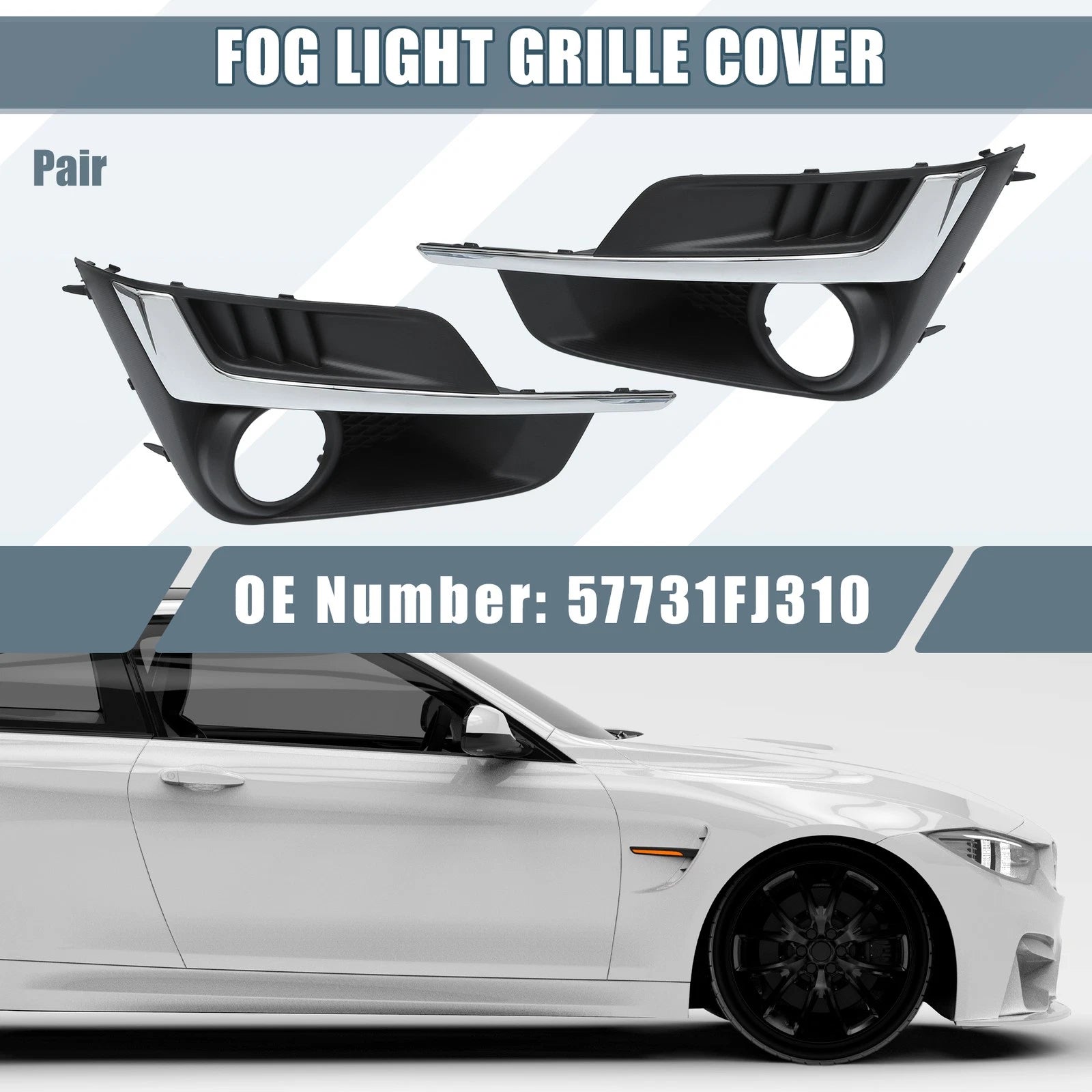 Set of 2 Fog Light Grille Covers for Subaru Impreza (2015–2016)