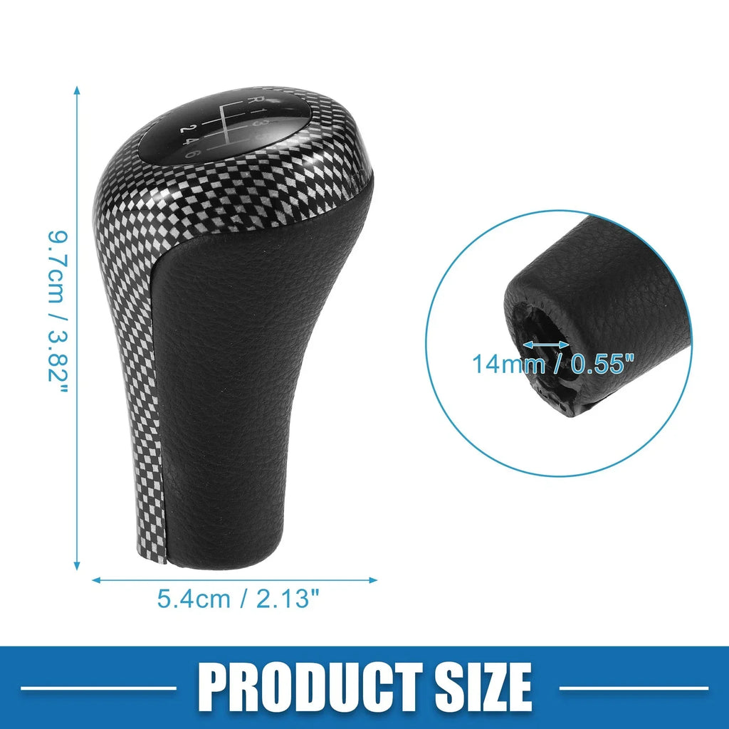 6-Speed Manual Gear Shift Knob for BMW 1 Series E81 Black Silver Tone