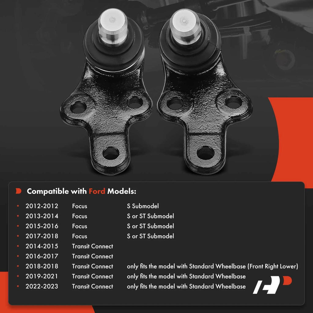2X Front Lower Ball Joints for Ford Focus (2012-2018) Transit Connect