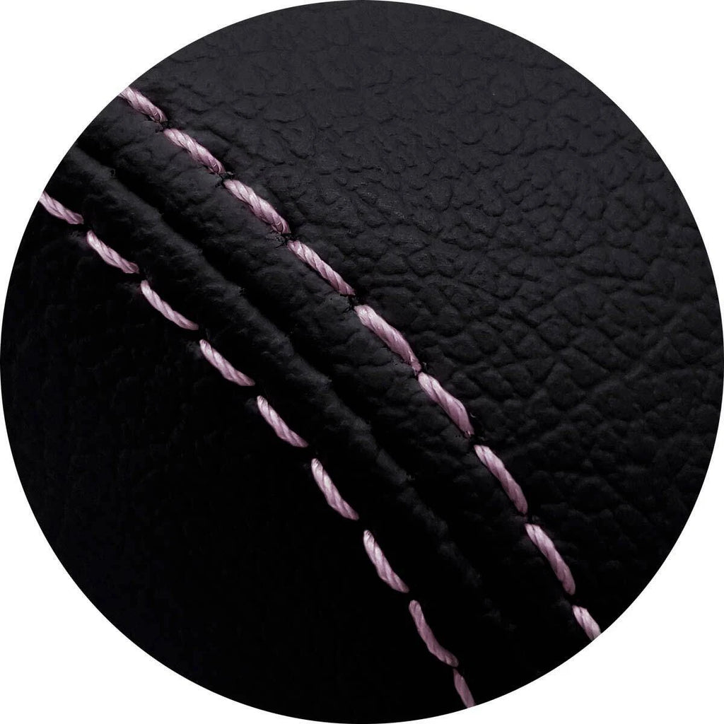 Leather Console Lid Armrest Cover for Buick Regal (2011–2017) Black Pink Stitch