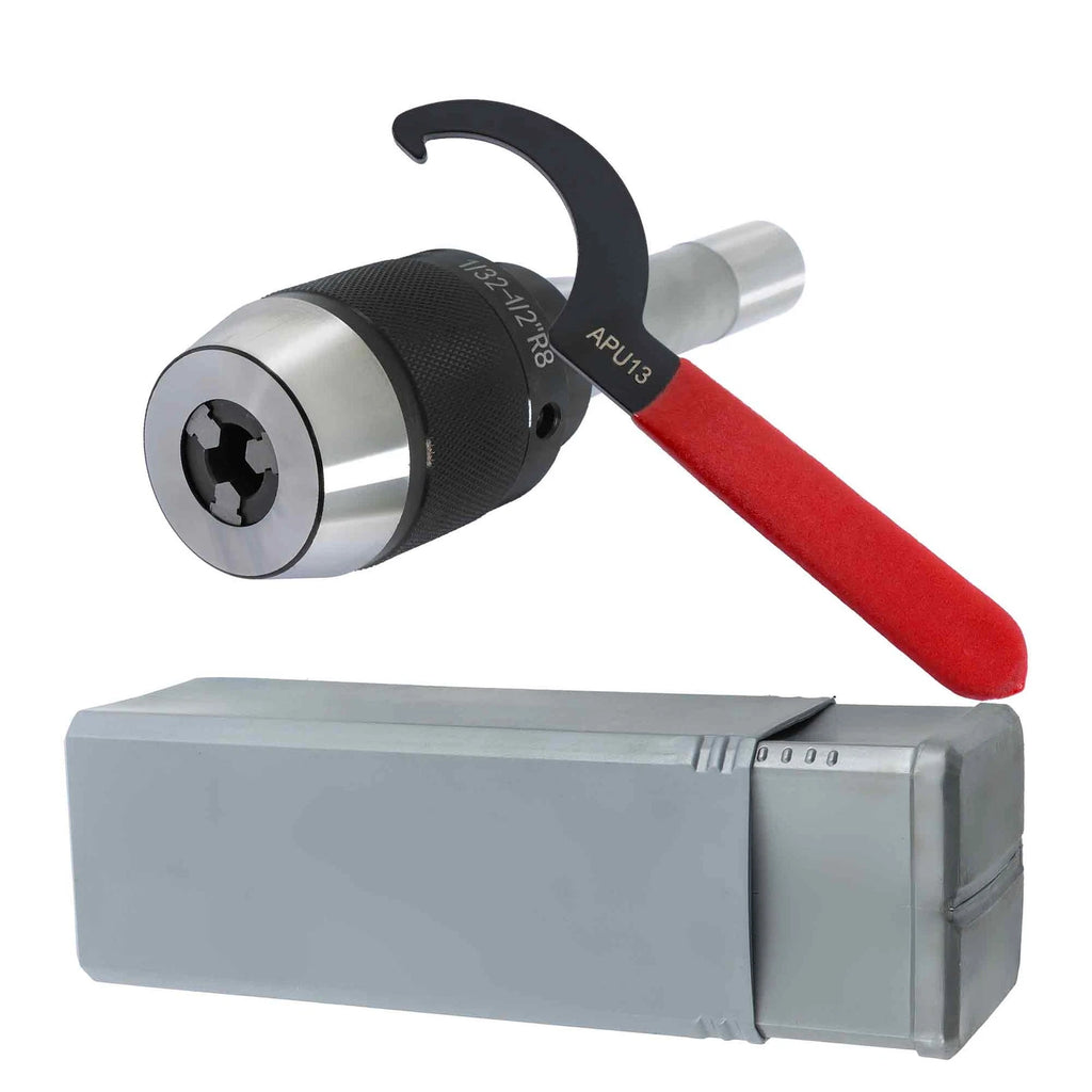 Keyless Drill Chuck for R8 Integral Shank (1/32" - 1/2")