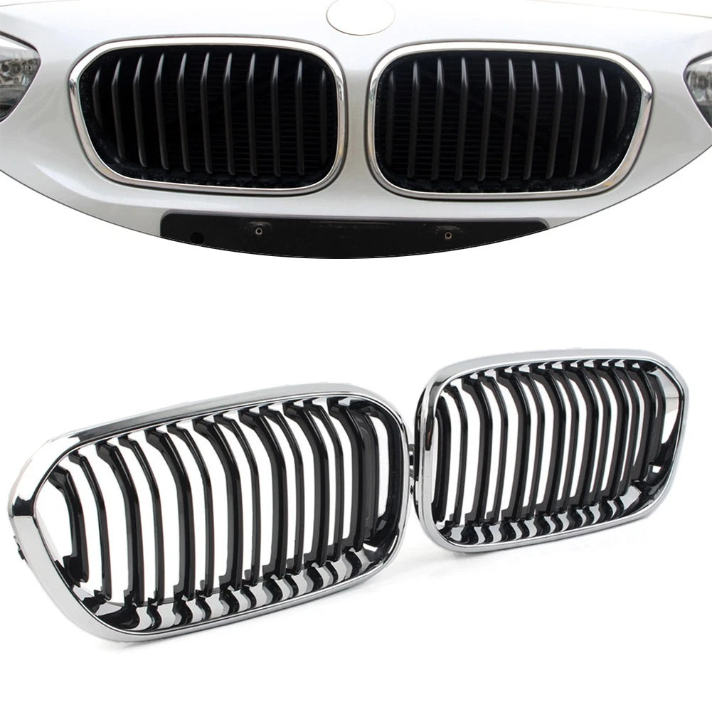 2X Front Bumper Kidney Grille Dual Slat for BMW 1 Series F20 F21 (2015–2019)
