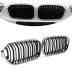 2X Front Bumper Kidney Grille Dual Slat for BMW 1 Series F20 F21 (2015–2019)