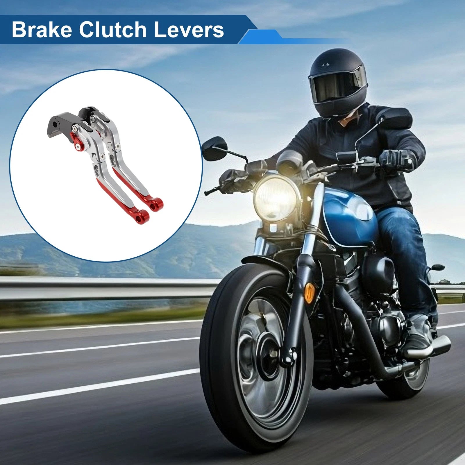 Brake Clutch Levers for Suzuki GSXR600 (2006–2025) Titanium Red End 1 Pair
