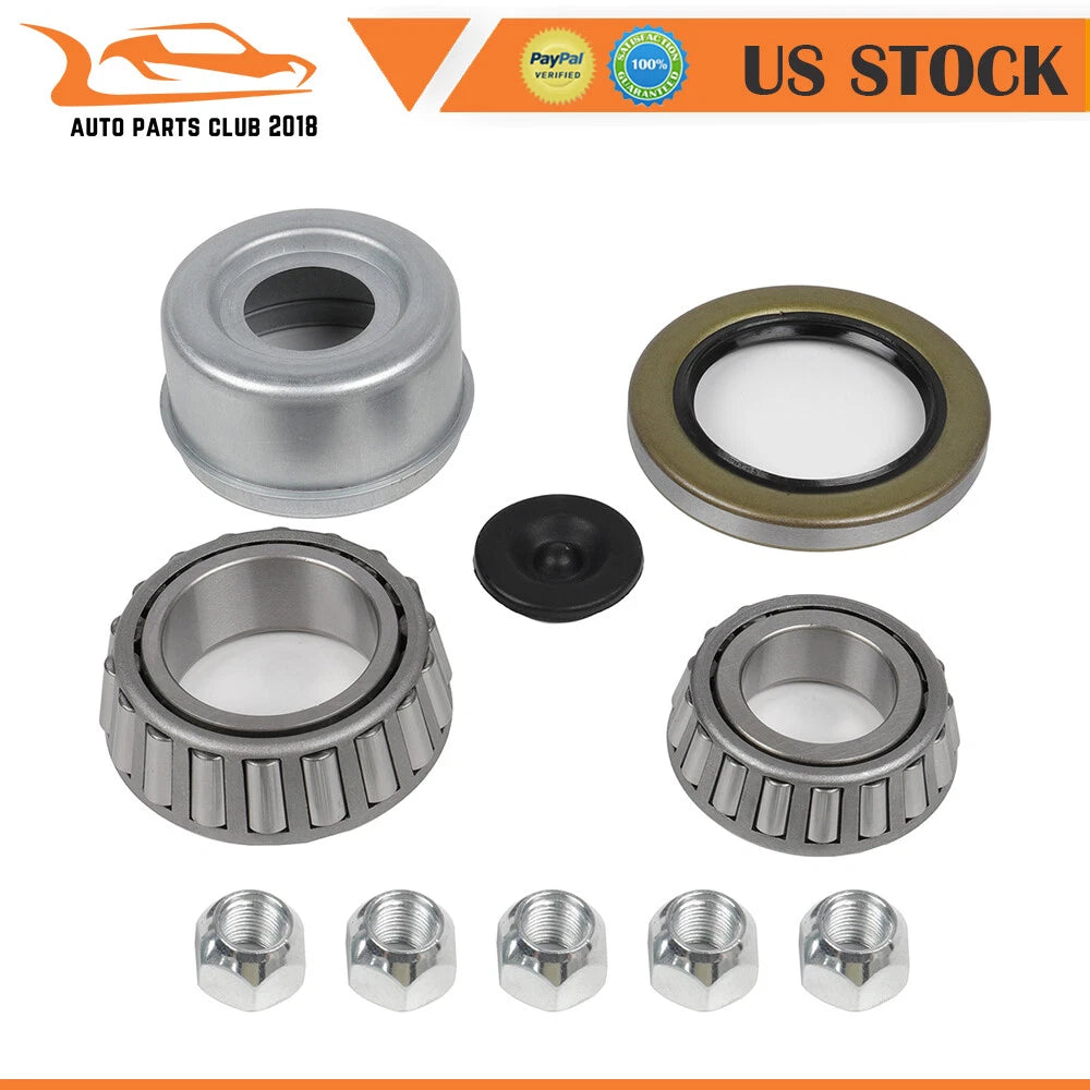 Set of 2 Bearings for 3500 lbs Axle Trailer Galvanized Hub 5 on 4.5"