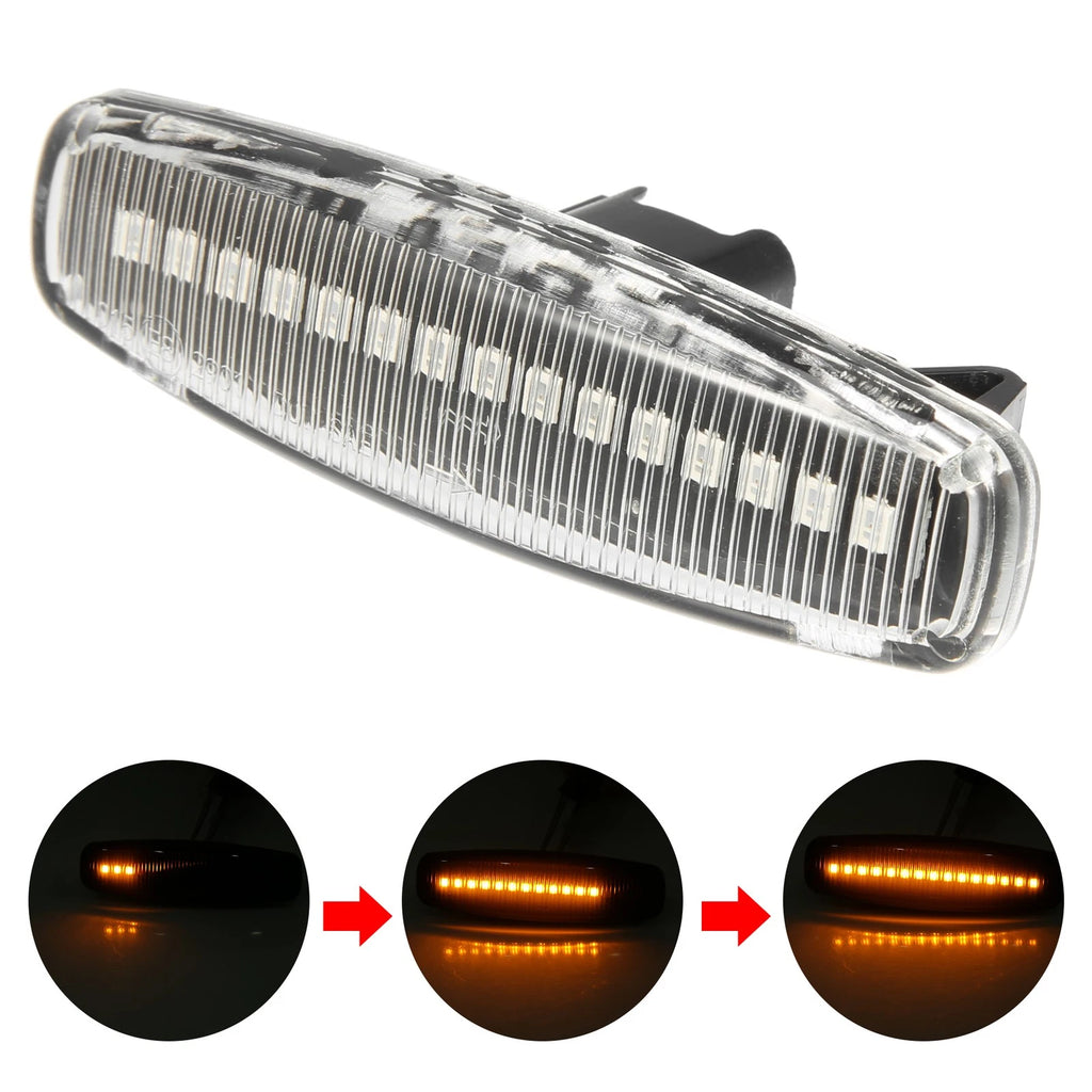 1 Pair Side Marker Lights for Infiniti (Clear Lens)