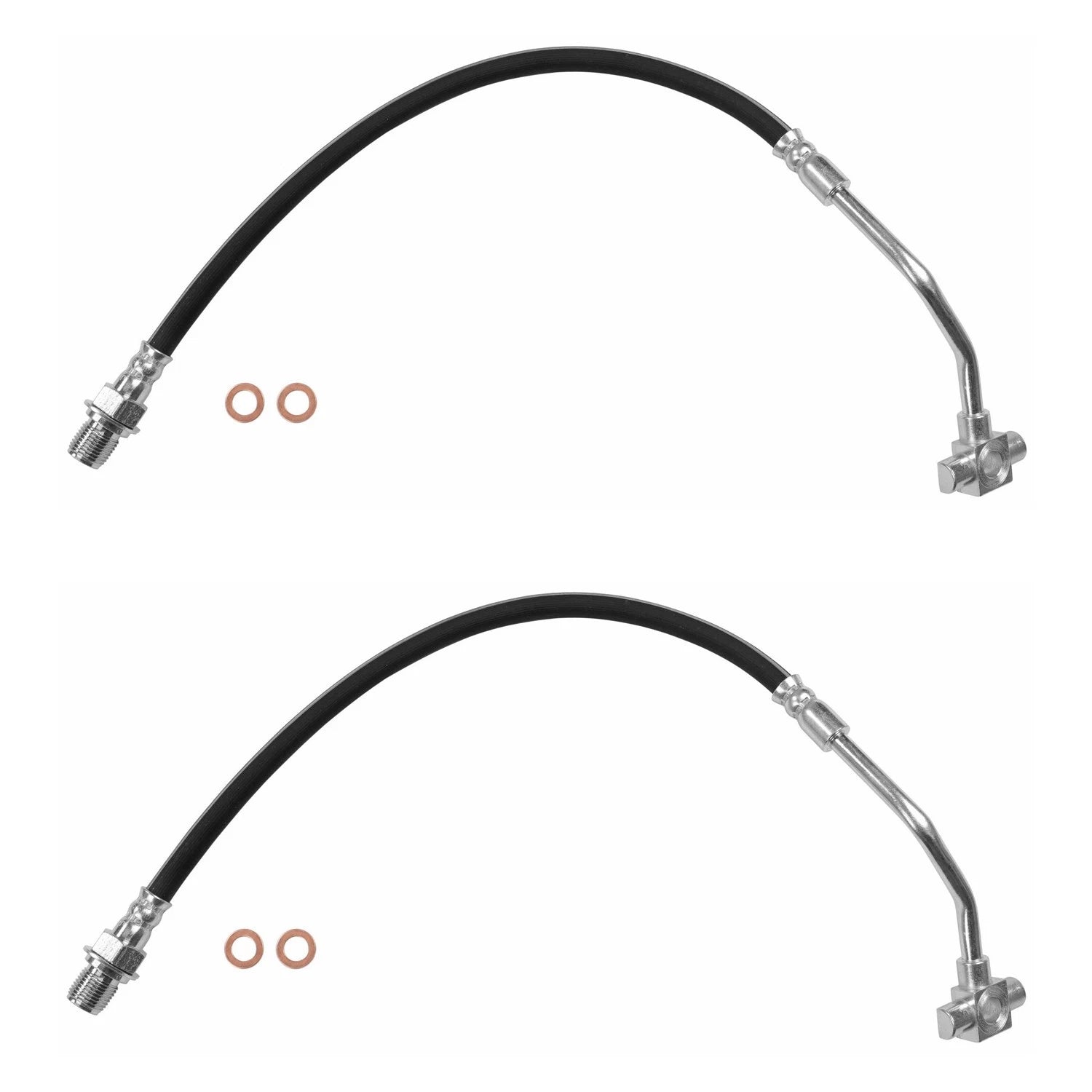 Set of 2 Front Brake Hydraulic Hoses for GMC Jimmy K10 K20 Suburban K5 Blazer
