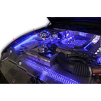 Polished Stainless Fender Top Caps with Yellow LED for 2006–2009 Ford Mustang