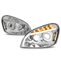 3D LED Bar Halo Ring DRL Projector Headlights for Freightliner Cascadia (2008–2017)