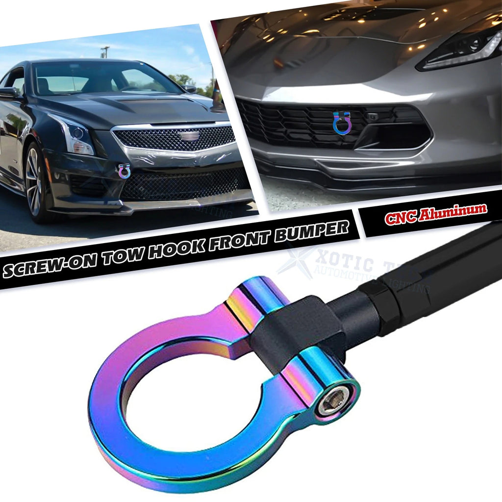 Track Racing Style Anodized Aluminum Tow Hook Set for Cadillac XLR (2006–2009)