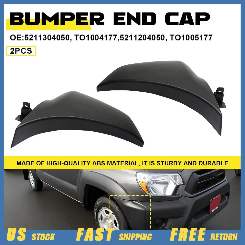 Front Bumper End Set for Toyota Tacoma (2012–2015) Textured, Wheel Opening Flares