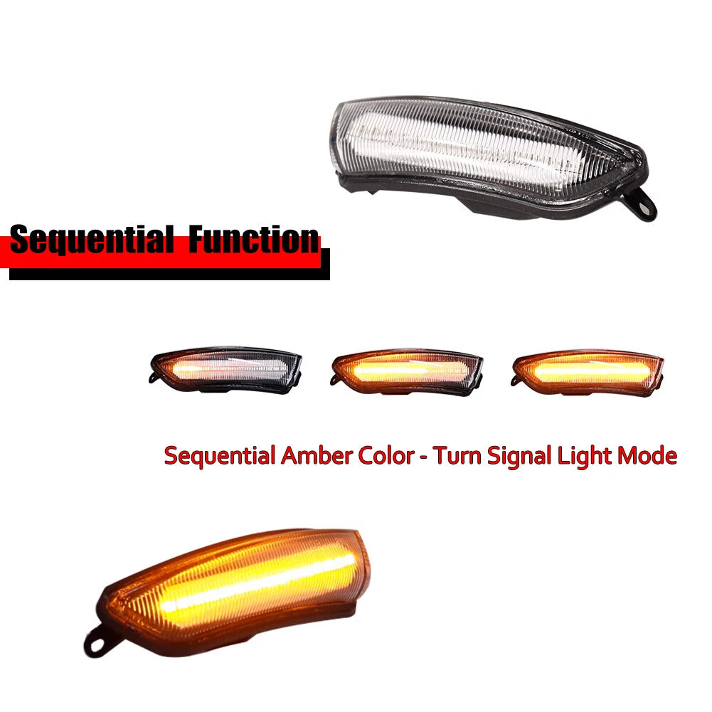 Clear Amber LED Side Mirror Signal Lights for Chrysler 300 (2011–2023)