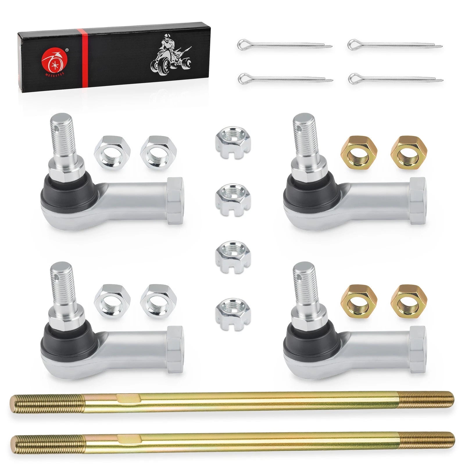 Set of 2 Tie Rod Ends for Honda Rancher 420 2x4 TRX420TM/TE (2007–2013)
