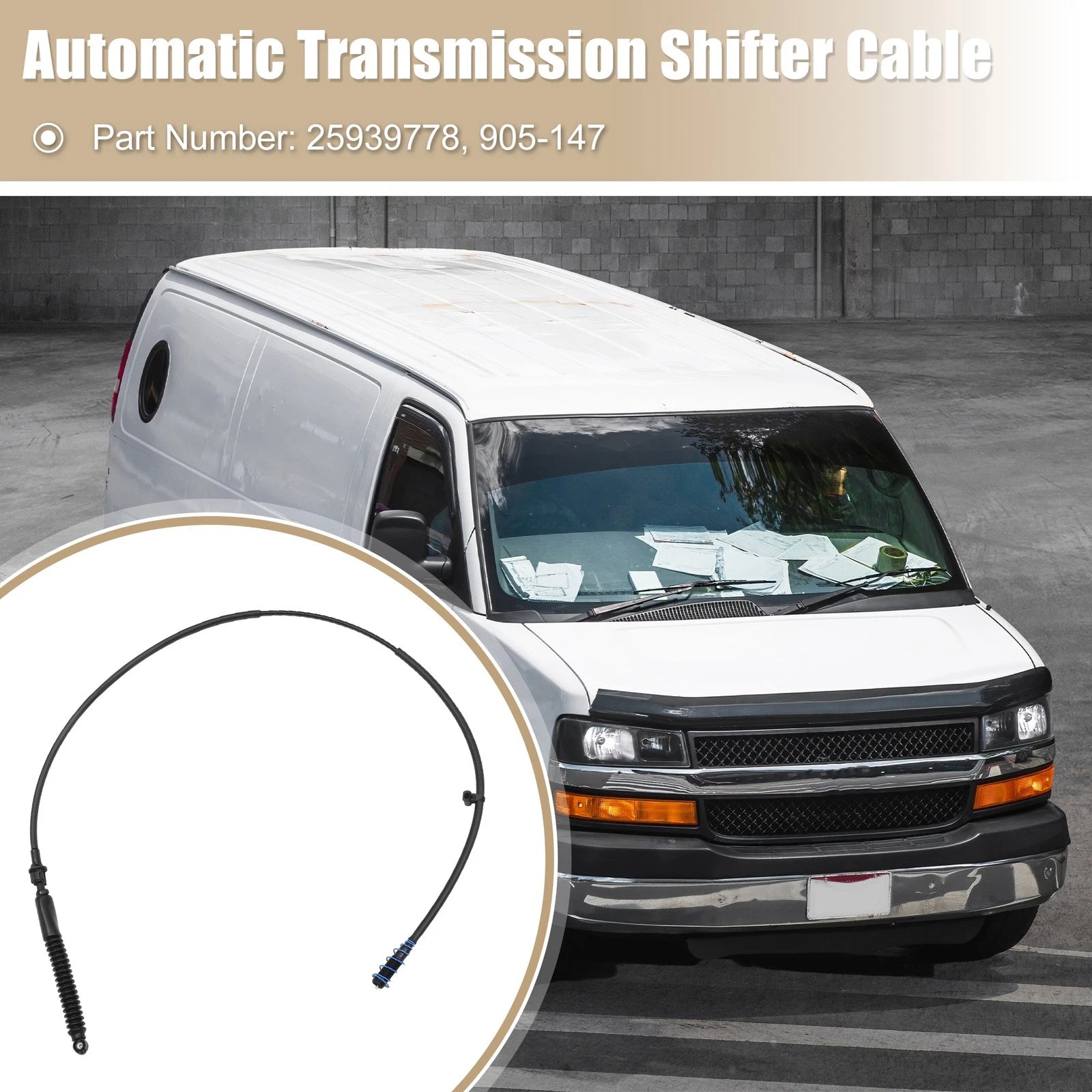 Set of 1 Gear Shift Cable for Chevrolet Express 1500 2500 3500 (2003–2009)
