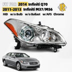 HID Headlight for Infiniti M37 (2011–2014) Right Side AFS