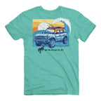 Celadon Green T-Shirt for Ford Bronco Beach Tidal Wave Sunset (2021–2025)