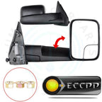 Set of 2 Manual Flip Up Tow Mirrors for Dodge Ram 1500 2500 3500 (2002–2009)