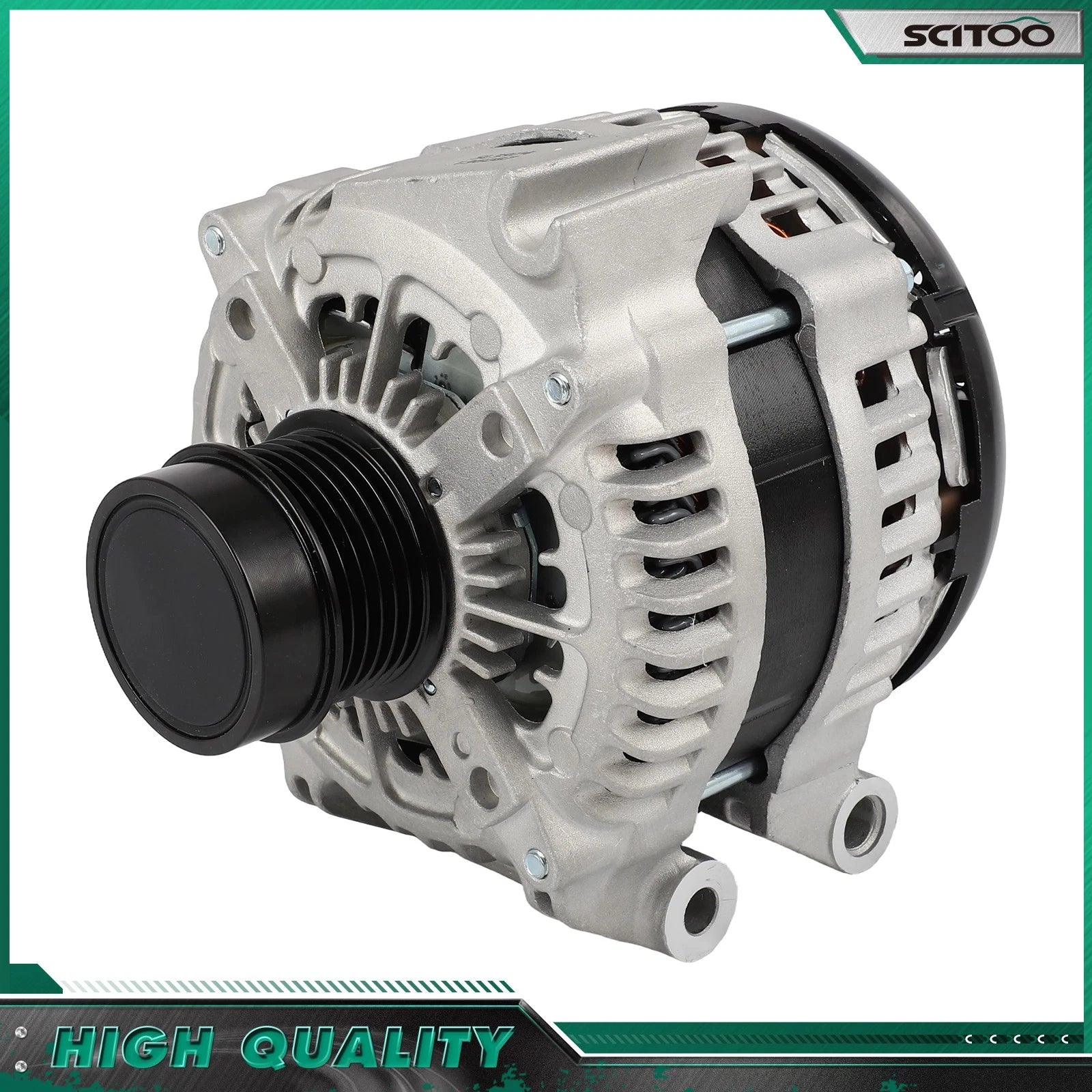 180A Alternator for Jeep Cherokee (2014) V6 3.2L CW 6-Groove Pulley 12887