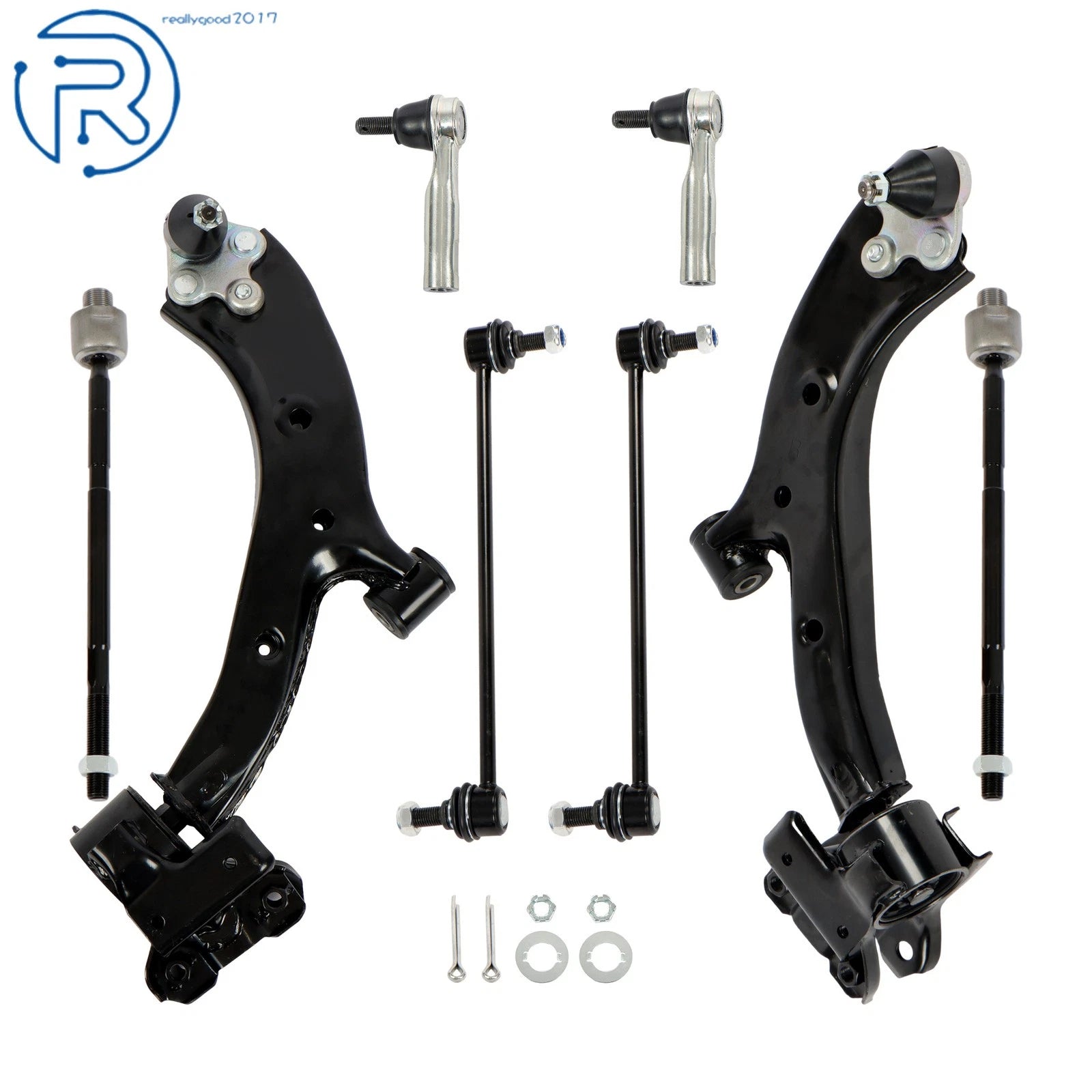 8Pcs Front Control Arm Ball Joints Sway Bar Tie Rods for Honda CR-V (2007–2011)